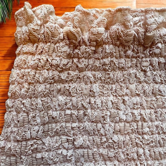 Tularosa Lace Ruffle Mini Skirt - Pale Blush Pink - Size Small - Picture 6 of 12